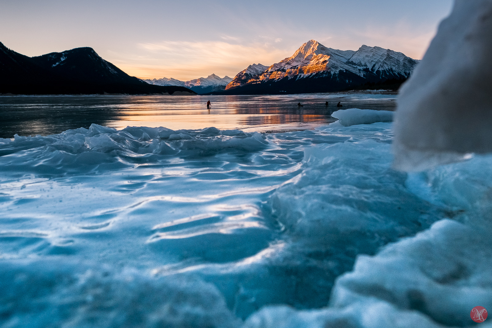 Abraham Lake with Fuji and Film