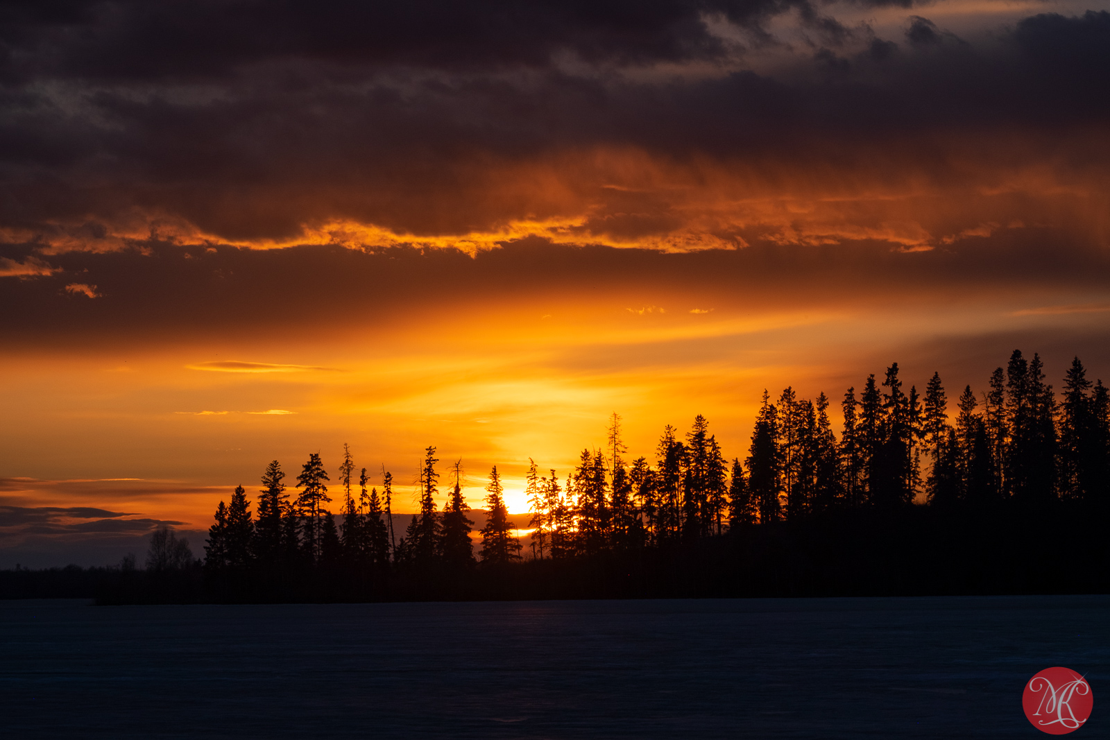 April Sunset at Elk Island