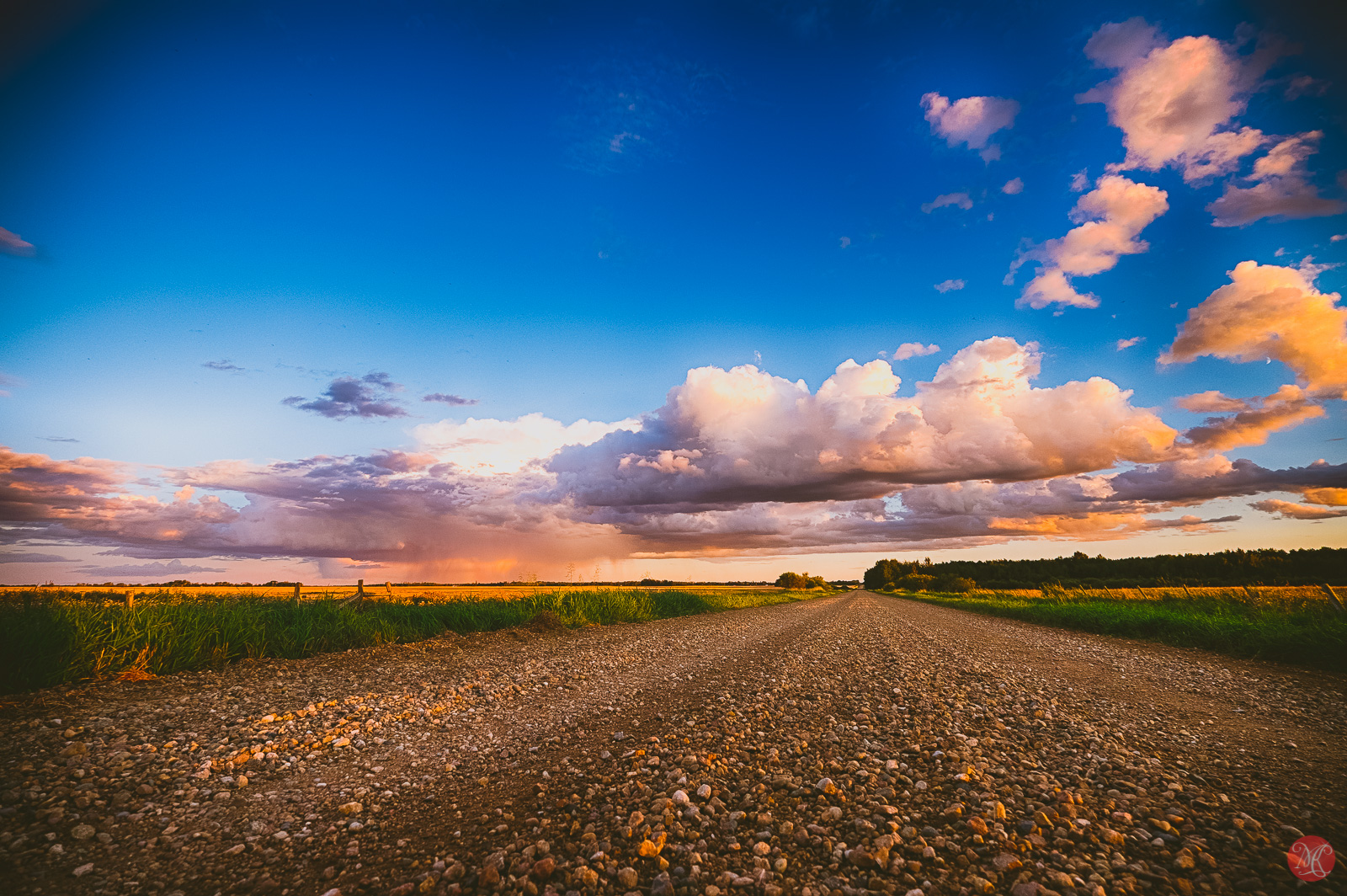 beautiful alberta prairie at sunset