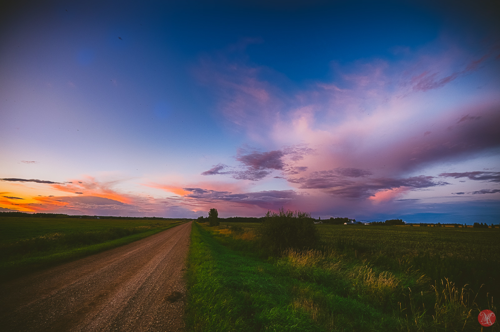 beautiful alberta prairie at sunset
